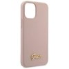 Guess GUHCP12SLSLMGLP iPhone12 mini 5,4 jasnoróżowy/light pink hardcase Silicone Script Gold Logo